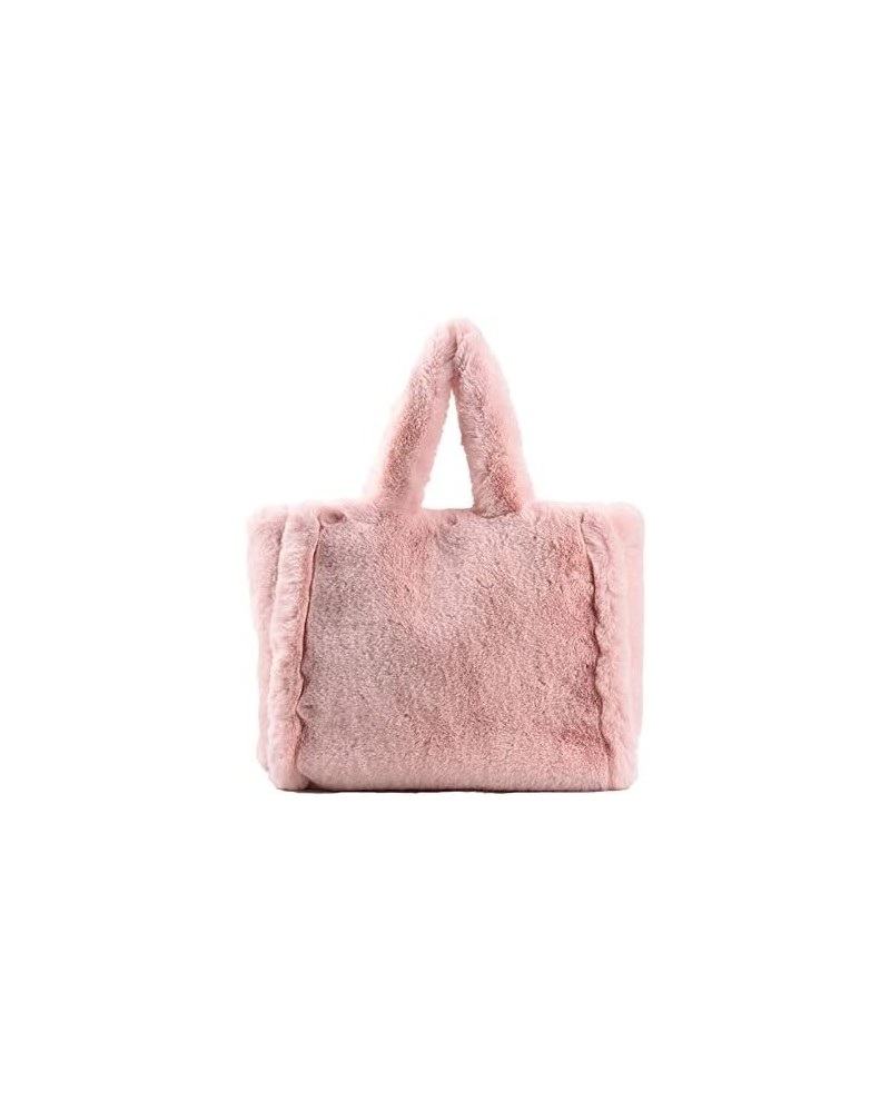 New Ms Plush Single Shoulder Bag, Fashionable Fluffy Soft Worn Purse Handbag, Fashion Plush Pure Color Handbag (Off-white s) ...