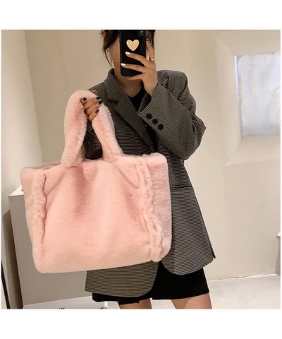 New Ms Plush Single Shoulder Bag, Fashionable Fluffy Soft Worn Purse Handbag, Fashion Plush Pure Color Handbag (Off-white s) ...