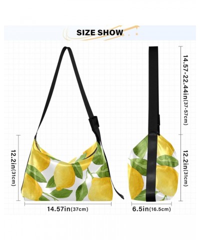 Watercolor Yellow Lemon Ladies Travel Purses Anti Theft Crossbody Waterproof Womens Crossbody Tote Bag Cute Purse $16.17 Totes