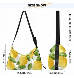 Watercolor Yellow Lemon Ladies Travel Purses Anti Theft Crossbody Waterproof Womens Crossbody Tote Bag Cute Purse $16.17 Totes