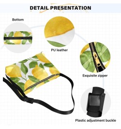 Watercolor Yellow Lemon Ladies Travel Purses Anti Theft Crossbody Waterproof Womens Crossbody Tote Bag Cute Purse $16.17 Totes