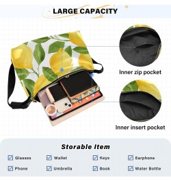 Watercolor Yellow Lemon Ladies Travel Purses Anti Theft Crossbody Waterproof Womens Crossbody Tote Bag Cute Purse $16.17 Totes