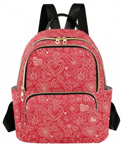 Valentine's Day with Heart Casual Fashion Polyester Travel Rucksack Shoulder Bag Color Small $18.50 Backpacks