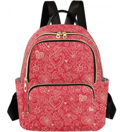 Valentine's Day with Heart Casual Fashion Polyester Travel Rucksack Shoulder Bag Color Small $18.50 Backpacks