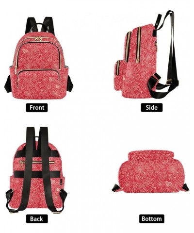 Valentine's Day with Heart Casual Fashion Polyester Travel Rucksack Shoulder Bag Color Small $18.50 Backpacks