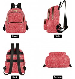 Valentine's Day with Heart Casual Fashion Polyester Travel Rucksack Shoulder Bag Color Small $18.50 Backpacks