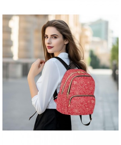 Valentine's Day with Heart Casual Fashion Polyester Travel Rucksack Shoulder Bag Color Small $18.50 Backpacks