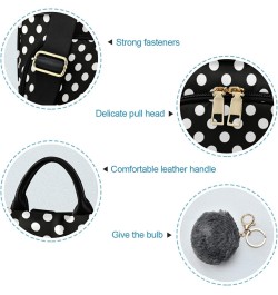 Polka Dot Black White Large Women's Fashion Casual Backpack Purse Shoulder Travel Bag $20.79 Backpacks