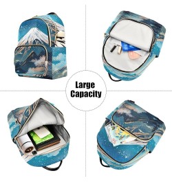 Women's Medium Fashion Backpack Painting Mountain Snow Print Ladies Travel Daypack Aesthetic Shoulder Bag 11.4×6.1×14.1 IN $2...