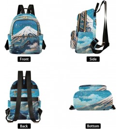 Women's Medium Fashion Backpack Painting Mountain Snow Print Ladies Travel Daypack Aesthetic Shoulder Bag 11.4×6.1×14.1 IN $2...