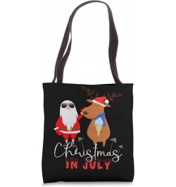 Christmas in July Tee Funny Santa Reindeer Summer Vacation Tote Bag $9.44 Totes