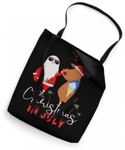 Christmas in July Tee Funny Santa Reindeer Summer Vacation Tote Bag $9.44 Totes