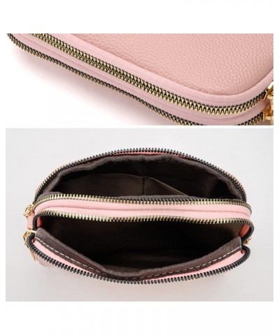 Leather Crossbody Bag for Women Small Size Handbag Messenger Sling Bag Mobile Phone Bag Green $12.75 Totes