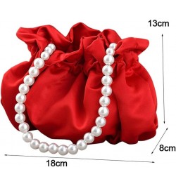 Women Clutch Bag Purses Handbags Fashion Bucket Women Pearl Evening Bags Accessories $25.94 Evening Bags