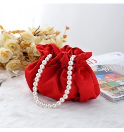 Women Clutch Bag Purses Handbags Fashion Bucket Women Pearl Evening Bags Accessories $25.94 Evening Bags