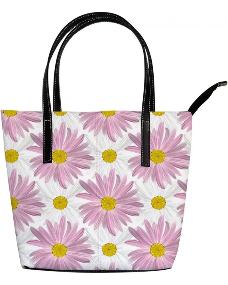 Large Tote Bags Handbags Lemon Lemonade Women's Shoulder Bags Casual Shopping Bags Purses Beautiful Daisy Flower $25.19 Totes