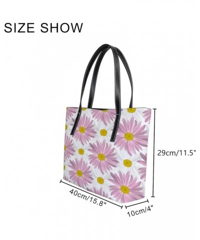 Large Tote Bags Handbags Lemon Lemonade Women's Shoulder Bags Casual Shopping Bags Purses Beautiful Daisy Flower $25.19 Totes