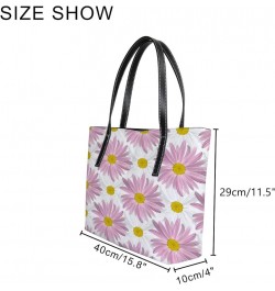 Large Tote Bags Handbags Lemon Lemonade Women's Shoulder Bags Casual Shopping Bags Purses Beautiful Daisy Flower $25.19 Totes