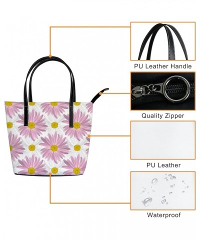 Large Tote Bags Handbags Lemon Lemonade Women's Shoulder Bags Casual Shopping Bags Purses Beautiful Daisy Flower $25.19 Totes