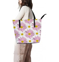 Large Tote Bags Handbags Lemon Lemonade Women's Shoulder Bags Casual Shopping Bags Purses Beautiful Daisy Flower $25.19 Totes