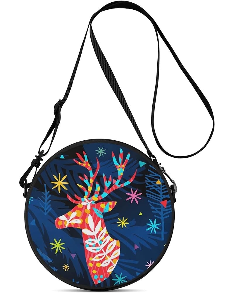 Personalized Mini Circular Christmas Handbags Design 19 $20.05 Satchels