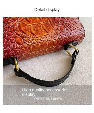 New Luxury Handbag For Women Crocodile Pattern Leather Shoulder Crossbody Bags Trend Designer Tote Bag Brown $16.04 Crossbody...