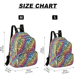 Bright Colors Leopard Spot Women Backpack Purse Ladies Fashion Shoulder Bag Daypack Travel Bag 7.5L Medium $15.19 Backpacks