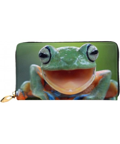 Tree Frog Leather Wallet Long Clutch Purse Fashion Wristlet Handbag For Women And Men $24.58 Wristlets