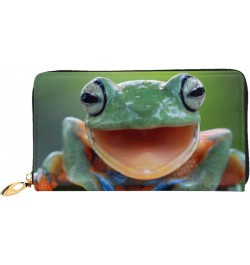 Tree Frog Leather Wallet Long Clutch Purse Fashion Wristlet Handbag For Women And Men $24.58 Wristlets