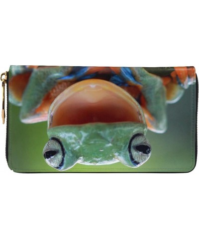 Tree Frog Leather Wallet Long Clutch Purse Fashion Wristlet Handbag For Women And Men $24.58 Wristlets