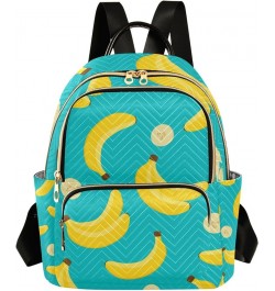 Yellow Banana Pattern Backpack for Women Shoulder Bag Lightweight Mini Backpack Casual Daypack Back Pack Small(11.41'' x 6.1'...