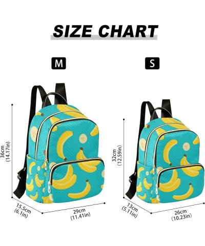 Yellow Banana Pattern Backpack for Women Shoulder Bag Lightweight Mini Backpack Casual Daypack Back Pack Small(11.41'' x 6.1'...