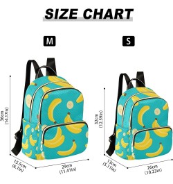 Yellow Banana Pattern Backpack for Women Shoulder Bag Lightweight Mini Backpack Casual Daypack Back Pack Small(11.41'' x 6.1'...