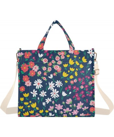 Summer Vibrant Floral Women's Tote Handbags Top Handle Satchel Shoulder Bag Crossbody Bag for Office Travel M $12.60 Totes