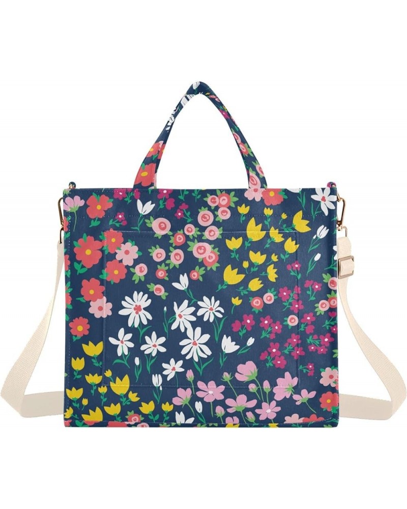 Summer Vibrant Floral Women's Tote Handbags Top Handle Satchel Shoulder Bag Crossbody Bag for Office Travel M $12.60 Totes