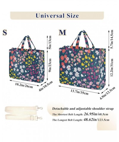 Summer Vibrant Floral Women's Tote Handbags Top Handle Satchel Shoulder Bag Crossbody Bag for Office Travel M $12.60 Totes