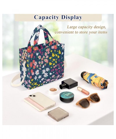 Summer Vibrant Floral Women's Tote Handbags Top Handle Satchel Shoulder Bag Crossbody Bag for Office Travel M $12.60 Totes