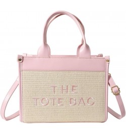 The Tote Bag for Women, Straw Beach Tote Summer Boho Crossbody, Handheld, Shoulder Bag for Travel Office School Pink $19.23 T...