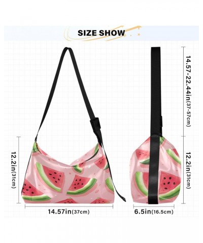 Delicious Watermelon Shoulder Bag Purse for Women,Large Leather Handbag Crossbody Bags Adjustable Straps Tote Bag Hobo Bags70...