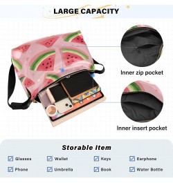 Delicious Watermelon Shoulder Bag Purse for Women,Large Leather Handbag Crossbody Bags Adjustable Straps Tote Bag Hobo Bags70...