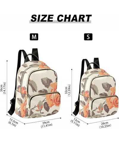 Vintage Rose02 Fashion Backpack Purse Ladies Fashion Rucksack Travel Shoulder Bag Casual Daily Backpack Work Bag Medium $18.8...