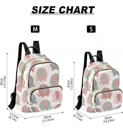 Cute Colorful Elephants Quilted Backpack for Women Purse Shoulder Bag Travel Bags for Work Daily Nurse M Small $17.66 Backpacks