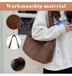 Shoulder Bag for Women, Solid Color Genuine Leather Shoulder Bag Tote Handbag Big Capacity Travel Purse Weekender Bag Shopper...