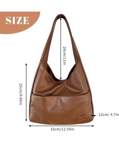 Shoulder Bag for Women, Solid Color Genuine Leather Shoulder Bag Tote Handbag Big Capacity Travel Purse Weekender Bag Shopper...