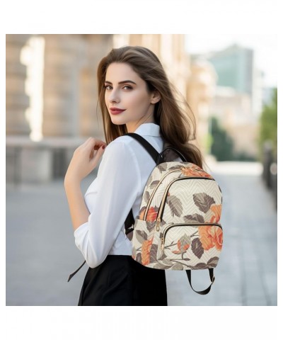 Vintage Rose02 Fashion Backpack Purse Ladies Fashion Rucksack Travel Shoulder Bag Casual Daily Backpack Work Bag Medium $18.8...