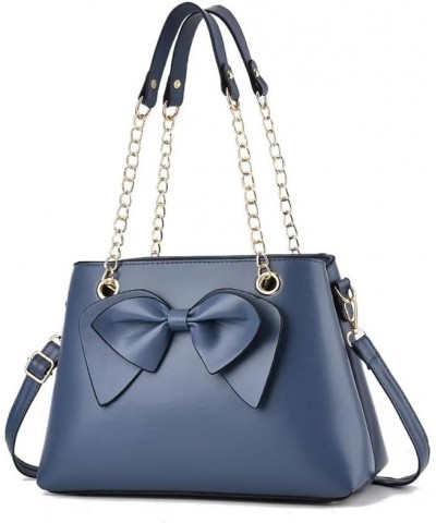 Women Fashion Purses With Chain Strap Ladies Satchel Crossbody Bags Satchel Bag Multi Compartment Purses Blue $15.74 Satchels