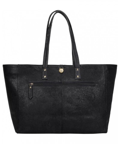 Gift For Mothers Day Avery Leather Tote/Top Handle Shoulder Bag for Women Washed Black $38.95 Shoulder Bags