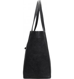 Gift For Mothers Day Avery Leather Tote/Top Handle Shoulder Bag for Women Washed Black $38.95 Shoulder Bags