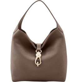 Handbag, Belvedere Logo Lock Shoulder Bag Taupe $73.44 Shoulder Bags