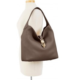 Handbag, Belvedere Logo Lock Shoulder Bag Taupe $73.44 Shoulder Bags